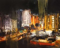 Khalid Khan-Kaay, 45 x 55 Inch, Acrylic on Canvas, Figurative Painting, AC-KHKN-071